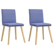vidaXL étkezőszékek 2 db Jeans kék szövet bútor