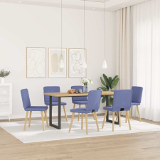 vidaXL étkezőszékek 6 db Jeans kék szövet bútor