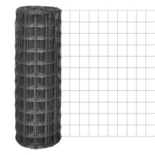 vidaXL Euro Fence kerítés 25 x 1 m, 100 mm szürke acélhálóval kerti dekoráció