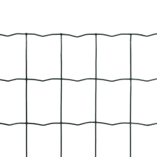 vidaXL Euro Fence zöld acélkerítés 10 x 1,0 m kerti bútor