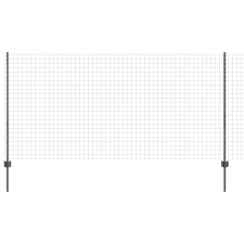 vidaXL Euro Kerítés 10 U Oszlopokkal Szürke 1,2x10 m Acél (3336058) építőanyag