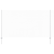 vidaXL Euro Kerítés 10 U Oszloppal Ezüst 1,4x10 m Acél (3336149) építőanyag