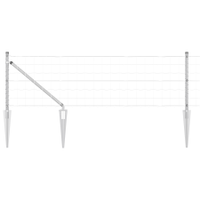 vidaXL Euro Kerítés 13 Cövek Stb. 0.6x50 m Horganyzott Acél (3350785) építőanyag