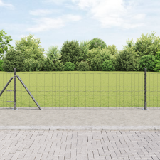 vidaXL Euro Kerítés 13 Flancos Poszttal 0,6x50 m Galvanizált Acél építőanyag