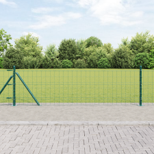 vidaXL Euro Kerítés 13 Flangált Oszloppal 0.4x50 m Horganyzott Acél építőanyag