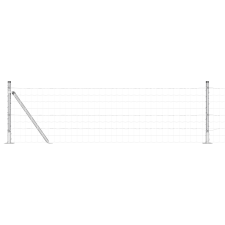 vidaXL Euro Kerítés 13 Flanged Posts 0.4x25 m Horganyzott Acél (3351059) építőanyag