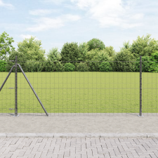 vidaXL Euro Kerítés 13 Flangolt Oszloppal 0.8x25 m Horganyzott Acél építőanyag