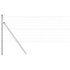vidaXL Euro Kerítés 13 Oszloppal 0.4x50 m Horganyzott Acélból (3350534) építőanyag