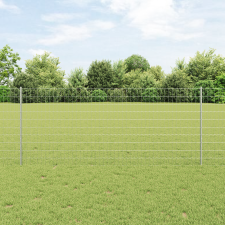 vidaXL Euro Kerítés 22 U-oszlopos Ezüst 1x25 m Acél építőanyag