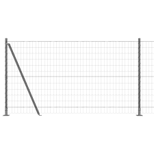 vidaXL Euro Kerítés 7 Flancos Oszloppal 1.2x10 m Galvanizált Acél (3350911) építőanyag