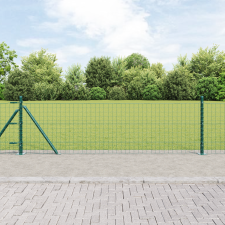 vidaXL Euro kerítés 7 Flanged Posts 0.4x10 m Horganyzott acél építőanyag