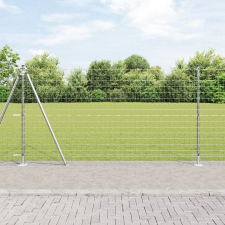 vidaXL Euro Kerítés 7 Flanged Posts 1.2x10 m Horganyzott Acél építőanyag