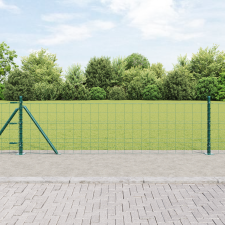 vidaXL Euro Kerítés 7 Flangolt Oszlop 0.6x10 m Horganyzott Acél építőanyag