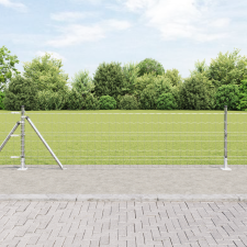vidaXL Euro Kerítés 7 Flangolt Oszloppal 0.4x10 m Galvanizált Acél építőanyag