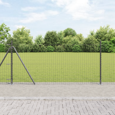 vidaXL Euro Kerítés 7 Függönyos Oszloppal 0.8x10 m Horganyzott Acél építőanyag