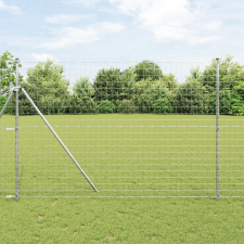 vidaXL Euro Kerítés 7 Oszloppal 1.5 x 10 m Horganyzott Acél építőanyag