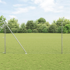 vidaXL Euro Kerítés 7 Szegély Rögzítővel 1.6x10 m Horganyzott Acél építőanyag