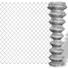 vidaXL ezüst horganyzott acél drótkerítés 25 x 1,25 m kerti bútor