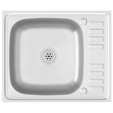 vidaXL ezüst rozsdamentes acél lefolyós konyhamosogató 500x600x155 mm (147230) mosogatótálca