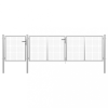 vidaXL ezüstszínű acél kertkapu 400 x 100 cm