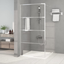 vidaXL ezüstszínű átlátszó ESG üveg zuhanyfal 100 x 195 cm kád, zuhanykabin
