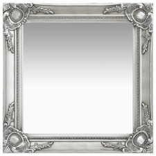 vidaXL ezüstszínű barokk stílusú fali tükör 50 x 50 cm bútor