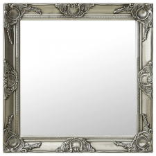 vidaXL ezüstszínű barokk stílusú fali tükör 60 x 60 cm bútor