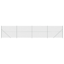 vidaXL ezüstszínű drótkerítés illesztőperemmel 1,8 x 10 m (154037) építőanyag