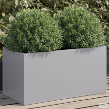 vidaXL Ezüstszínű horganyzott acél növénytartó 62x30x29 cm kerti tárolás