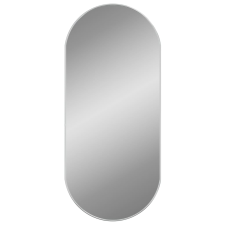 vidaXL ezüstszínű ovális falitükör 100x45 cm (348194) bútor