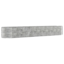 vidaXL ezüstszínű porszórt acél kerti magaságyás 507x100x68 cm (319082) kerti tárolás