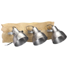 vidaXL ezüstszínű tömör mangófa ipari falilámpa 68 x 23 cm E27  (320596) világítás