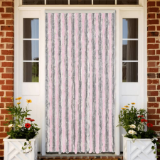 vidaXL ezüstszürke és rózsaszín zsenília rovarfüggöny 90 x 220 cm szúnyogháló