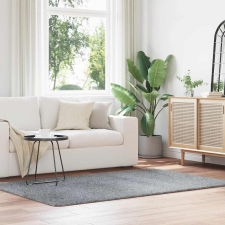 vidaXL ezüstszürke poliészter hosszú szálú bozontos szőnyeg 130x200 cm lakástextília