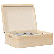vidaXL Fa doboz fedéllel és fogantyúkkal 40x30x13 cm tömör fa fenyő bútor