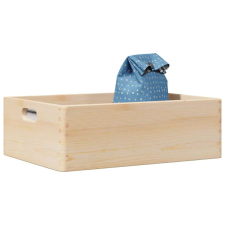 vidaXL Fa doboz fogantyúkkal 40x30x13 cm tömör fa fenyő bútor