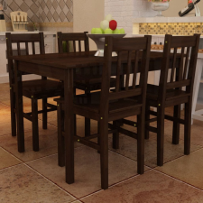 vidaXL Fa Étkező Asztal 4 Székkel / étkező garnitúra Barna bútor