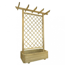 vidaXL Fa pergola virágtartó 162 x 56 x 204 cm kerti bútor
