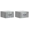  vidaXL Fali éjjeli szekrény 2 pcs Szürke Sonoma 34,5 x 33 x 20 cm