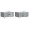 vidaXL Fali éjjeli szekrény 2 pcs Szürke Sonoma 49 x 34,5 x 20 cm