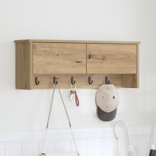 vidaXL Fali Kabáthorog kézműves tölgy 80 x 20 x 30 cm Faanyag bútor
