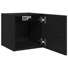 vidaXL Fali TV Szekrények 2 db Fekete Tölgy 30,5x30x30 cm (862577) bútor