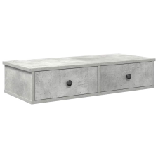 vidaXL Falipolc fiókokkal betonszürke 80x31x17 cm műszaki fa (859953) bútor