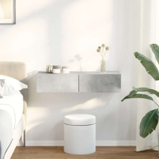 vidaXL Falipolc fiókokkal betonszürke 80x33x17 cm műszaki fa bútor