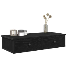 vidaXL Falipolc fiókokkal fekete 80x31x17 cm műszaki fa bútor