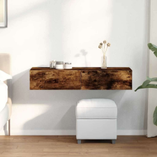 vidaXL Falipolc fiókokkal füstölt tölgy 100x36x19 cm műszaki fa bútor