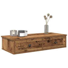 vidaXL Falipolc fiókokkal régi fa 80x31x17 cm műszaki fa bútor