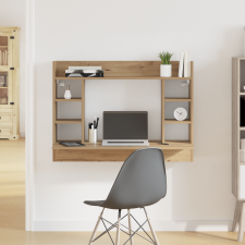 vidaXL Falra Szerelhető Asztal Mester Tölgy 105x48x75 cm Szerelt Fa íróasztal