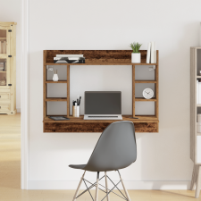 vidaXL Falra Szerelhető íróasztal Mesteri fa 105x48x75 cm Mérnöki fa íróasztal