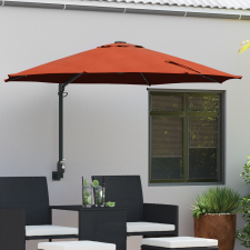 vidaXL Falra Szerelhető Kert Napernyő LED-del Terrakotta 248 cm kerti bútor